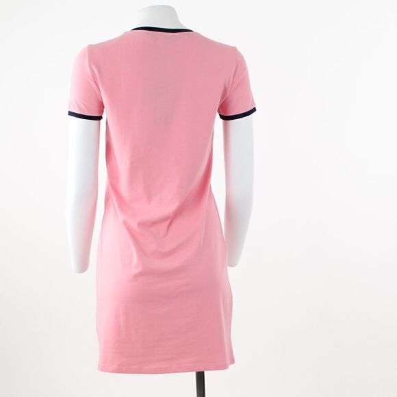 Tommy Hilfiger Vertical Logo Dress English Rose - Picture 3 of 5